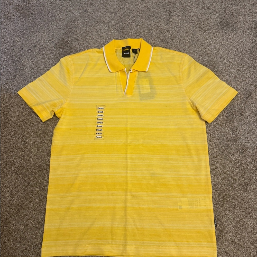 Hugo Boss Yellow Polo Shirt Classic Vibrant Design